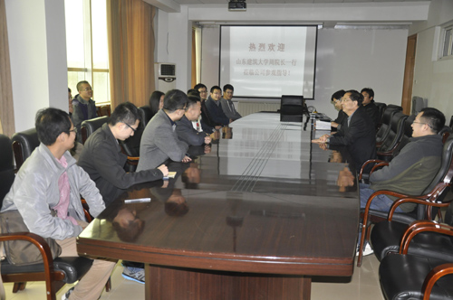 山東建筑大學(xué)周學(xué)軍院長(zhǎng)一行蒞臨德源環(huán)氧參觀(guān)指導(dǎo)
