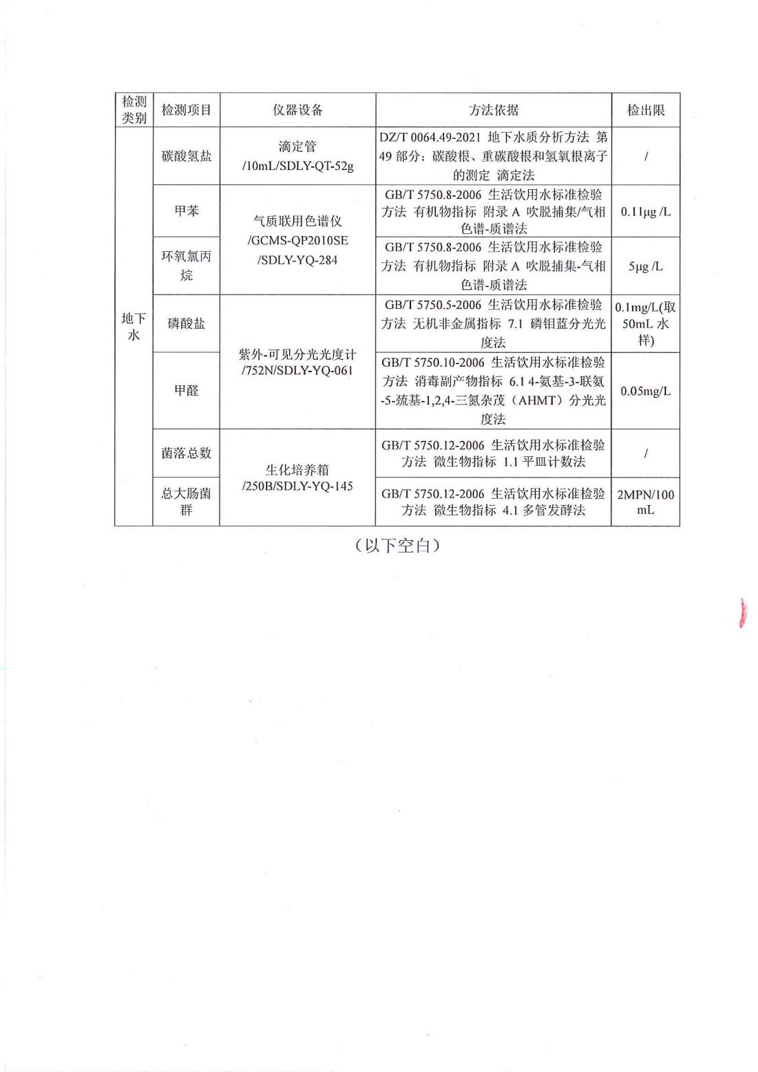 山東德源環(huán)氧科技有限公司地下水檢測(cè)報(bào)告07